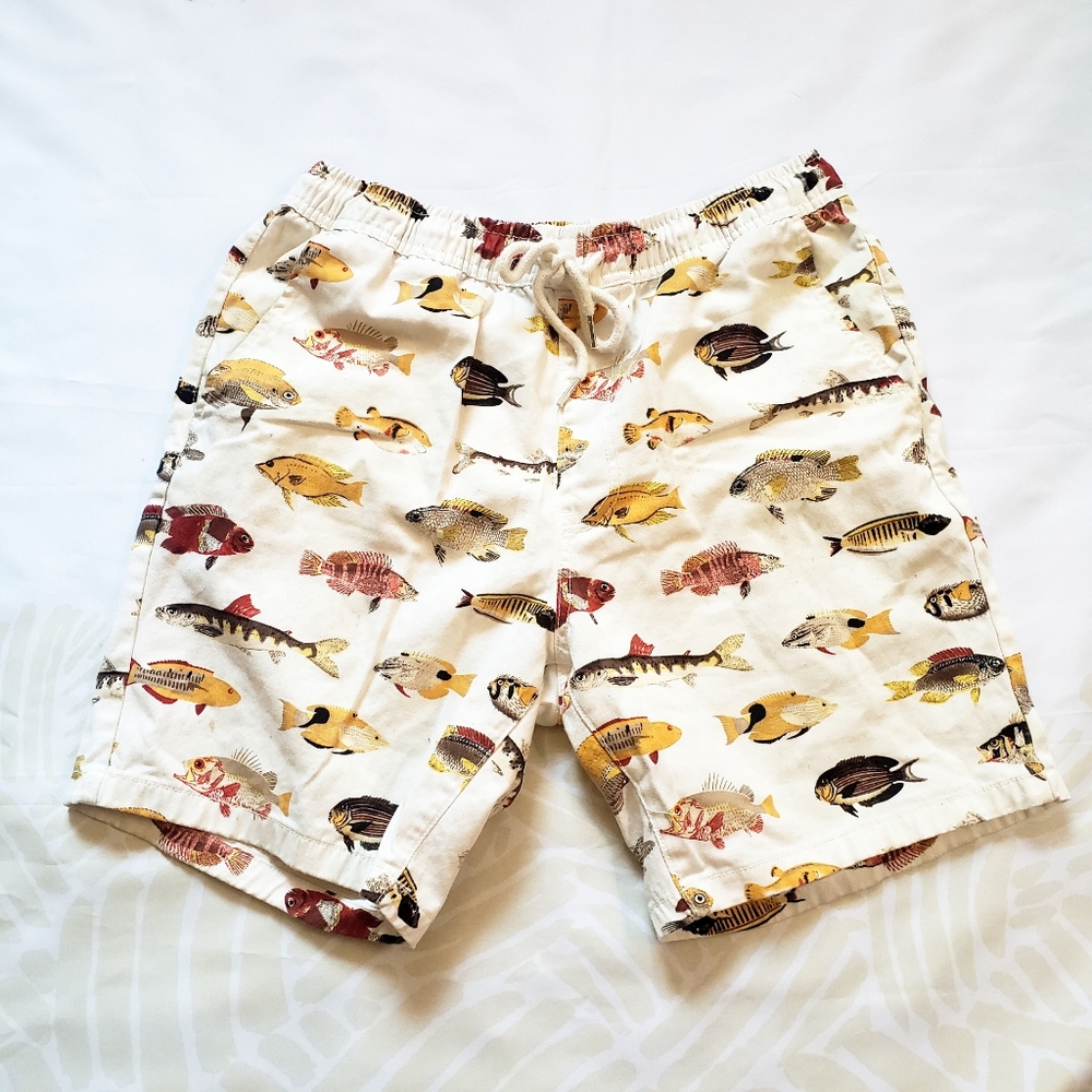 Fish Print Shorts